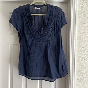 Old Navy Large Short Sleeve Blue Blouse